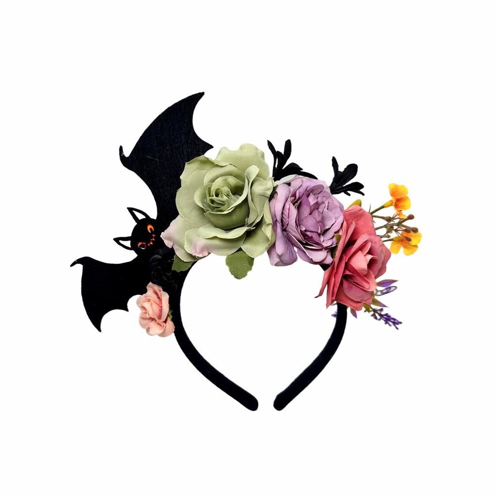 Floral Party Headband Bat Headband Halloween Headband For Halloween Party Masquerade Ball Holiday Headwear