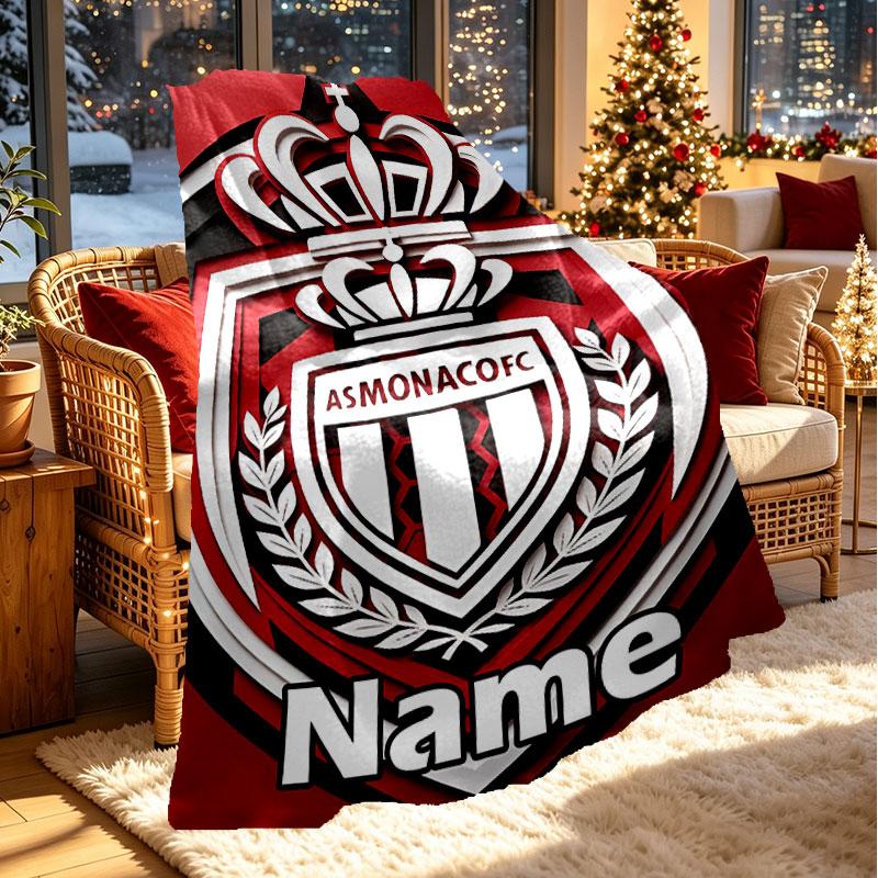 Custom Name Personalized AS Monaco Print Blanket, Home Decor, Bedroom, Sofa, Camping, Couch, Gifts for Birthday Christmas