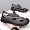 Summer Casual Men's Leather Shoes Soft-soled Breathable Hollow Shoes, Mesh Driving Shoes, Men's Beach Hole Shoes