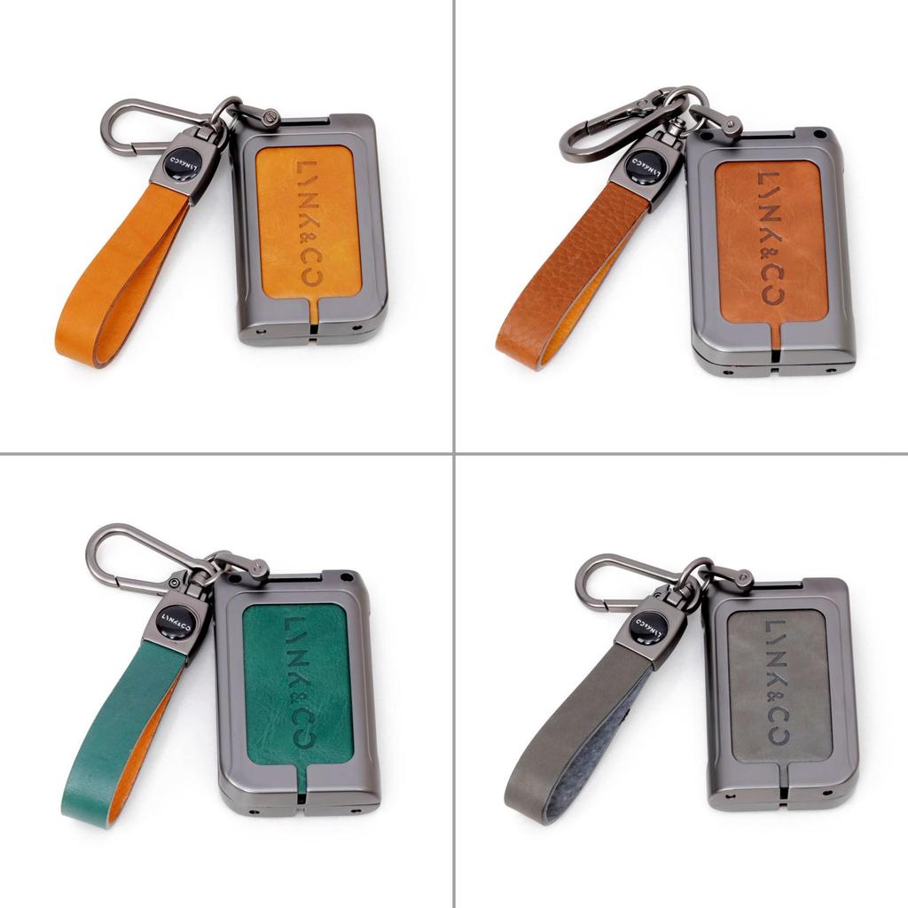 New Genuine Leather Alloy Key Case for Lynk & Co Models 01, 03, 05, 06