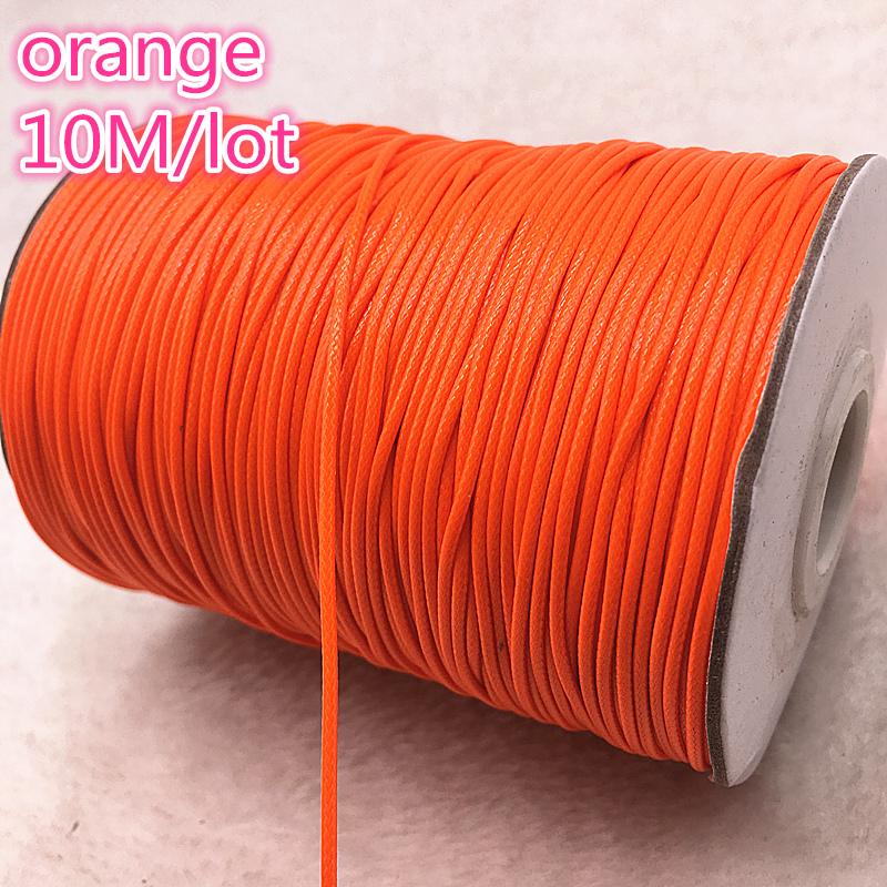 10 meters 1mm Waxed Cotton Cord Waxed Thread Cord String Strap Necklace Rope Bead DIY Jewelry Making For shamballa Bracelet