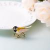 Lovely Bird Sitting On Tree Branch Brooches For Women Men Luxury Vivid Flying Hummingbird Enamel Pins Animal Badge Party Jewelry