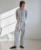 GRIDAJ Cotton Blend Belted Pants _ Light Gray