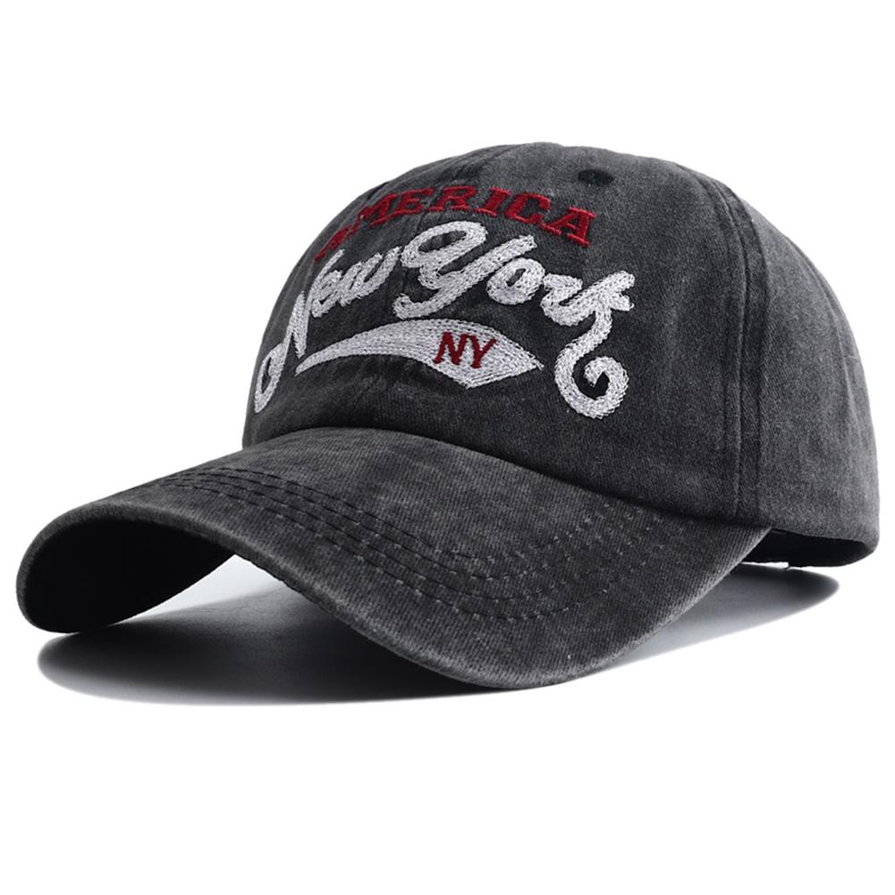 Retro Letter Embroidered Baseball Cap For Women Men Hip Hop Fishing Snapback Hat Women'S Washed Old Duckbill Cap Gorras Hombre