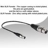 XLR Mini 3-Pin Female To XLR 3-Pin Female Audio Cable with Zinc Alloy Case and Copper Wire Shield