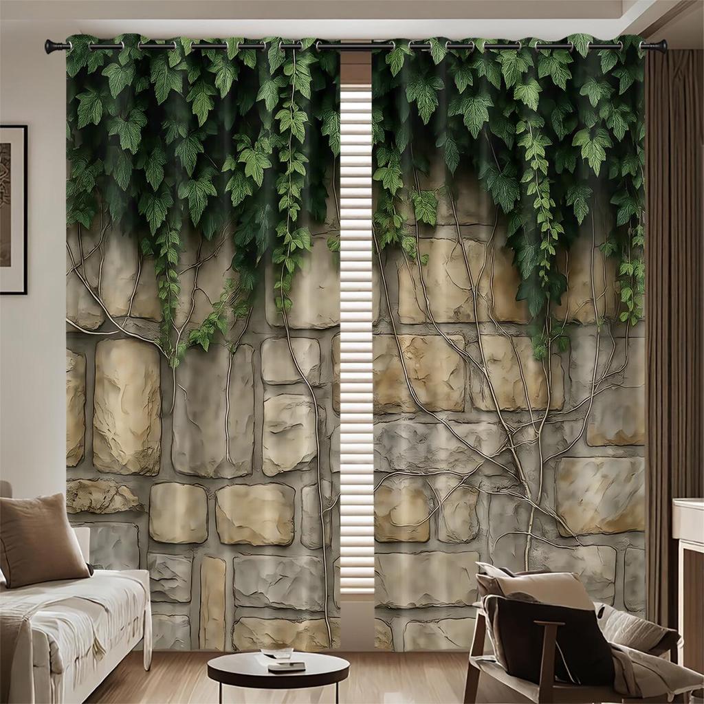 Customizable High Precision Blackout Curtains - Polyester, Digital Print, Sun Protection, Living Room.