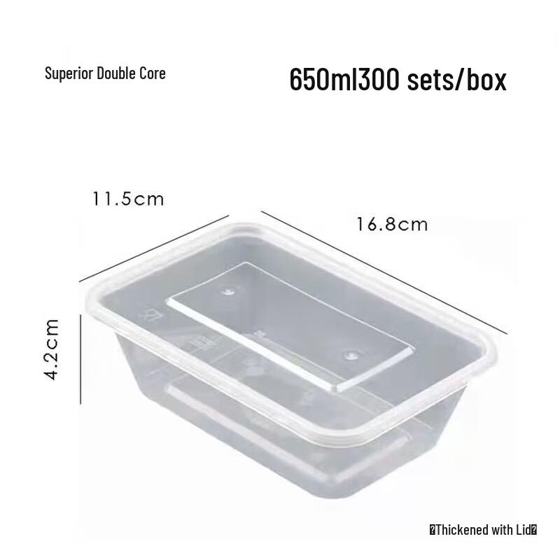SPSR Disposable Square Food Containers with Lids