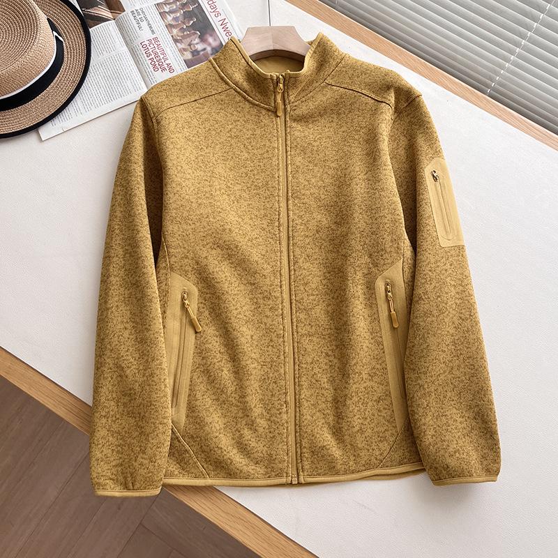 Warm Fleece Outdoor Mountain Style Stand-Up Collar Jacket for Couples