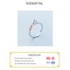 Xiaomi Genuine BFCLUB  Silver Color Rabbit Carrot Wedding Rings for Women Minimalist Thin Circle Gem Rings Jewelry Carving S