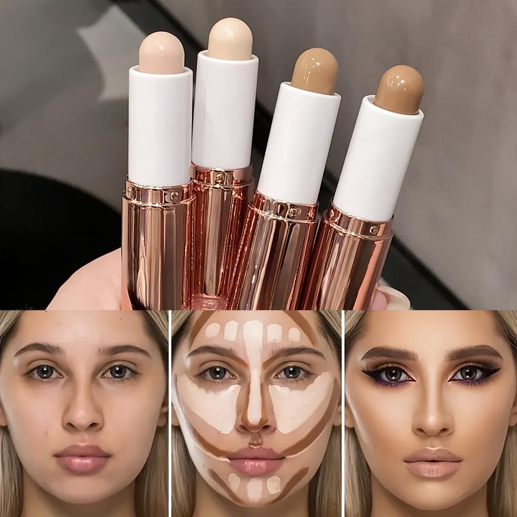 Stick contour à double extrémité pour le contour du nez, l'ombrage, la mise en valeur et l'amélioration du maquillage
