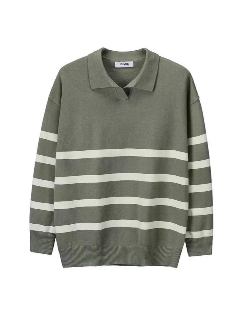 Men's Slim Lapel Knitwear: Versatile Casual Sweater for Spring and Autumn