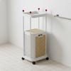 Rolling Laundry Cart Retro Washroom Casters Wheeled Clothes