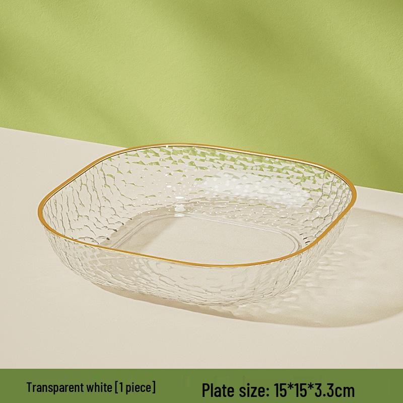 Luxury Plastic Bone Dish: Versatile Small Plate for Snacks, Fruits, Residue Storage, and Stir-Fry.