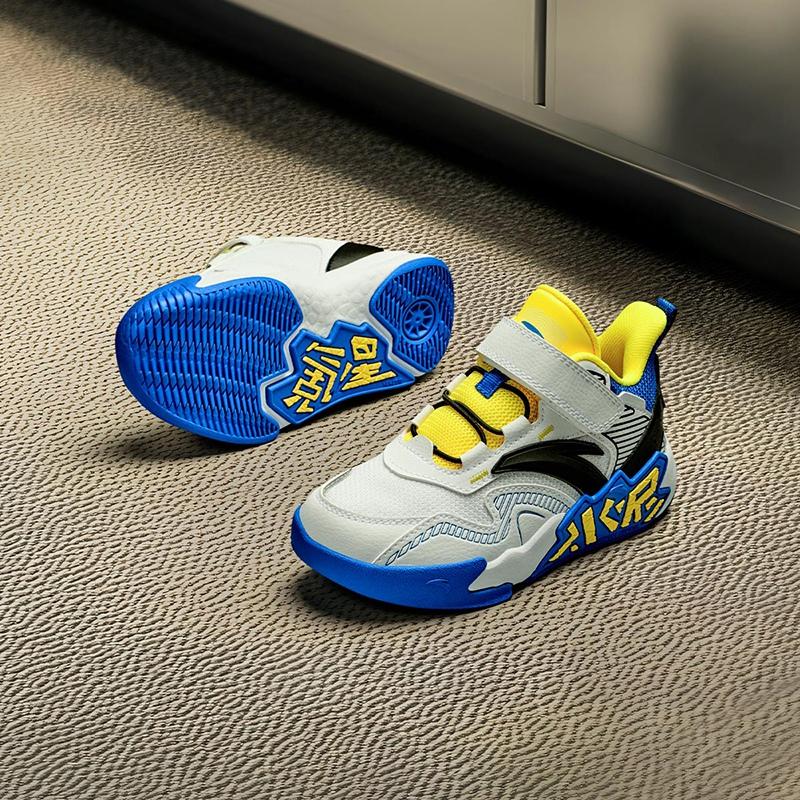 Anta Kids Cement Krypton Synthetic Leather Fabric Trendy Comfortable Versatile Non-Slip Wear-Resistant Low-Top Kids Basketball Shoes A12519932