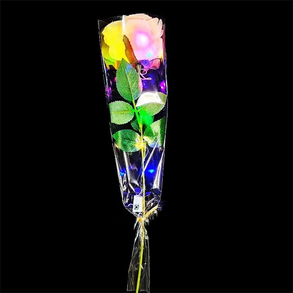 LED Glowing Rose Simulation Flower With String Lights For Christmas Anniversary Birthday Valentine's Day Gift Artificial Flower