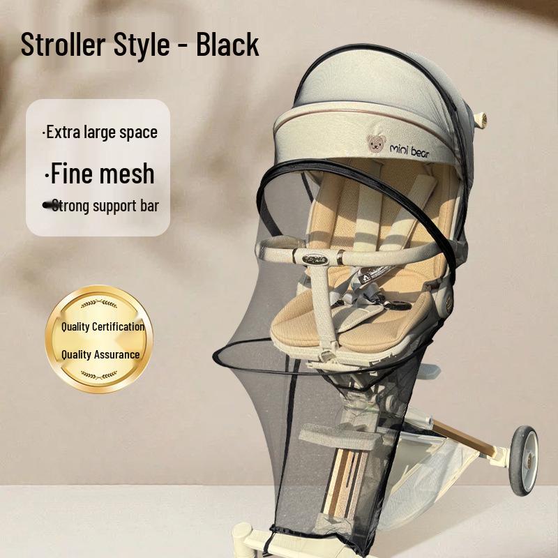 Baby Stroller Anti-Mosquito Net with Enlarged Dense Mesh and High View Upgrade