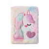 Unicorn Heart Macaron Color Plush Diary: A5 Student Cartoon Planner with Wireless Binding
