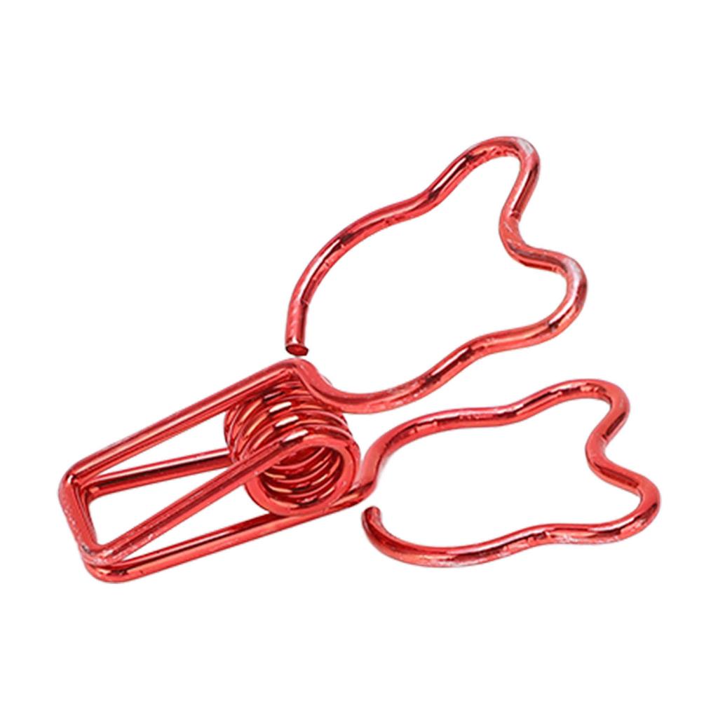 100 Stück Büroklammern Niedlicher Bär Hohl Starke Klemmkraft Metall Kleine Büroklammern für Dokumente Zertifikate Tickets