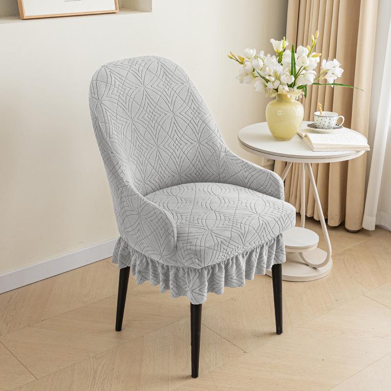 

Утолщенный изогнутый жаккардовый чехол на стул с подлокотниками, чехол на стул, бытовой эластичный чехол на стул, универсальный чехол на стул с юбкой, пылезащитный чехол на стул One Size