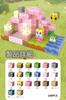 YOIKO 188-Piece Cherry Blossom World Theme Minecraft-Style Magnetic Block Set, 2cm, with 8 Illuminating Blocks, Educational Toy for Elementary School