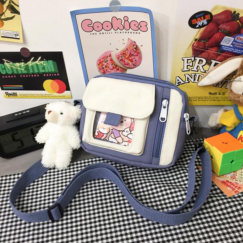 New Canvas Bag Female Student Small Bag Wind Messenger Bag Literary Versatile Cute Shoulder Bag