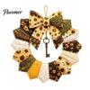 DIY Patchwork Craft Supplies Wreath Kit, Christmas Sewing Seasonal Patterns, Farmhouse Style Crafts Fabric Kit for Adults, Front Door Wall Decor