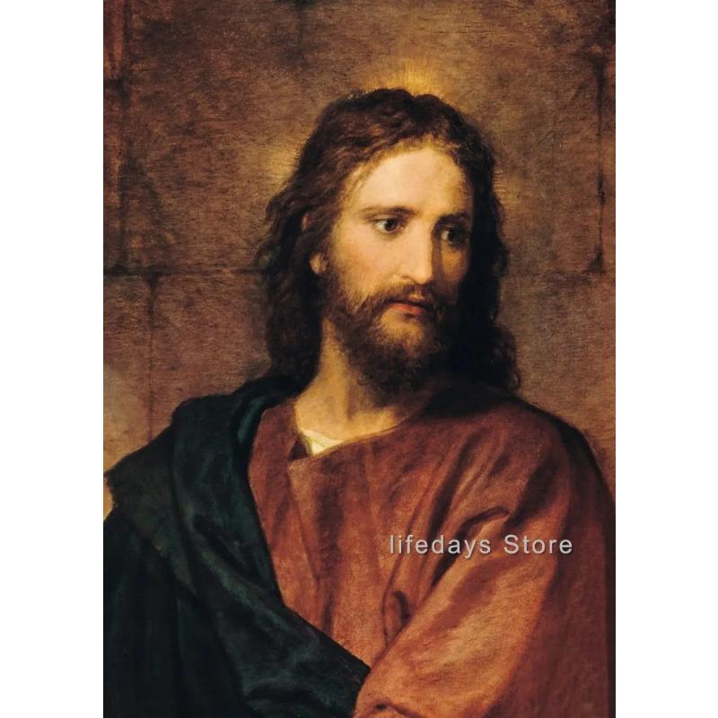 Postere și Printuri Portret Iisus Hristos Vintage Pictură pe Pânză Artă de Perete Religie Creștină Imagine pentru Camera de Zi Decor Acasă