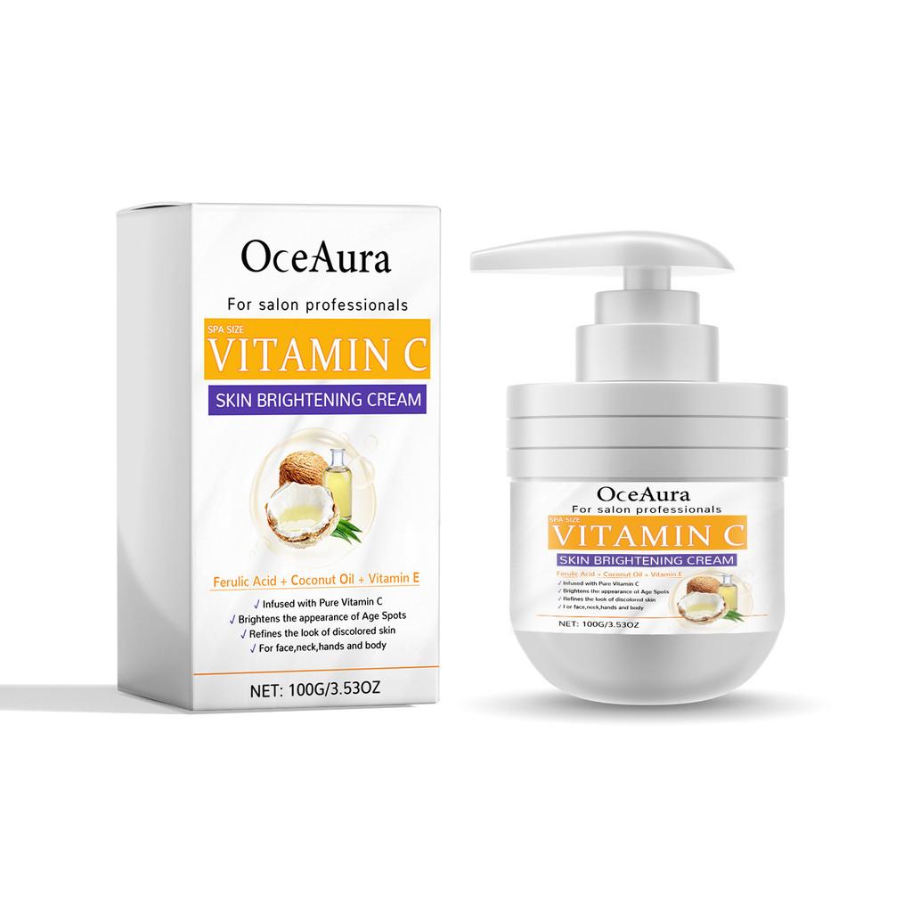 Oceaura Vitamin C Body Cream For Dry Skin Repair Hydrating And Brightening Moisturizer