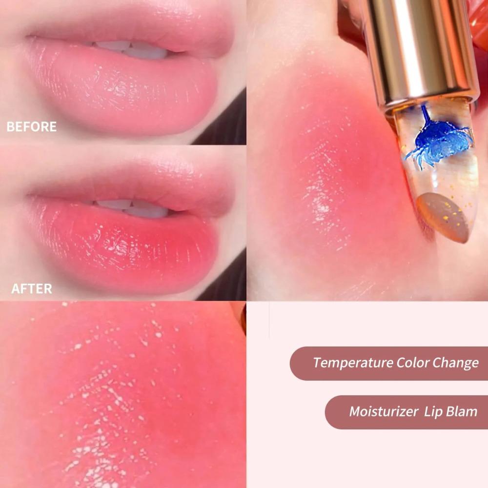 Tres Tipos De Barras De Labios Con Forma De Flor De Cristal Blue Enchantress