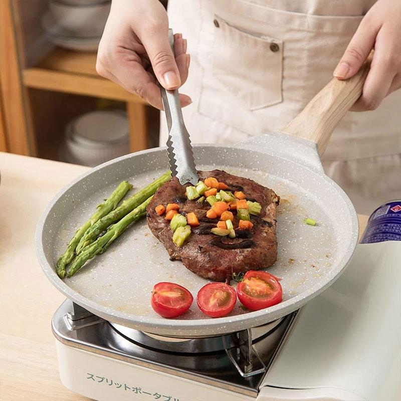 20/24/28cm Nonstick Crepe Egg Pan Pizza Frying Pan Tortillas Griddle Pan Granite Coating Flat Pancake Pan Induction Compatible