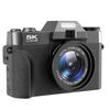 4K HD Mirrorless Retro Camera with Flip Screen, WiFi, 16x Zoom, Image Stabilization, and Beauty Mode.