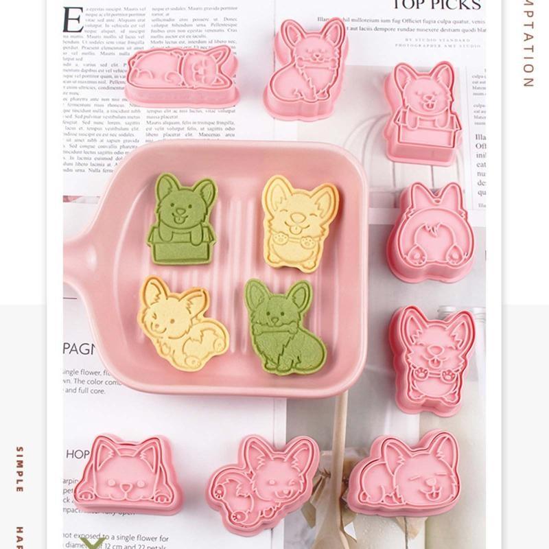 Biscuit Cutters Cookie Stampers Corgi Shapes DIY Kitchen Biscuit Fondant Gadgets top sale