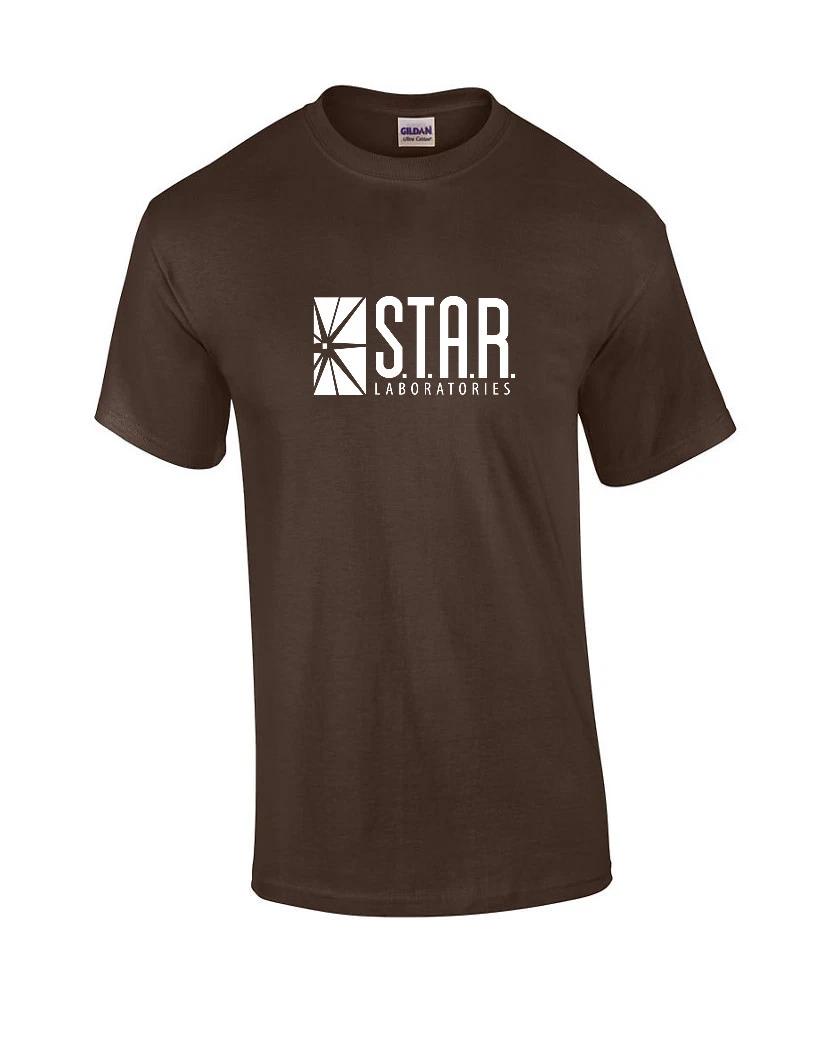 Футболка Star Labs Флэш STAR LABORATORIES Супермен Комикс Коричневый Белый Футболка S