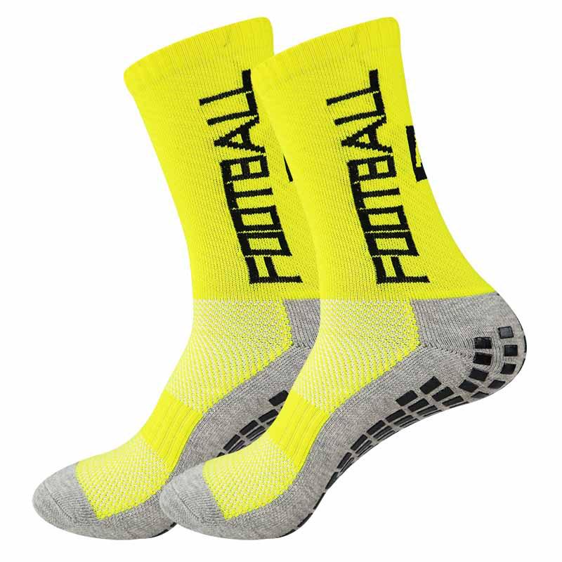 Men's Non-Slip Glue-Dot Football Socks - Thick Towel Cushion, Mid-Tube Training Sports Socks