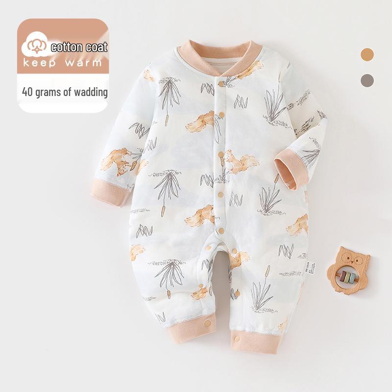 A-Class Baby Romper: Warm, Padded Spring/Autumn Cotton Jumper for Newborns Boys & Girls