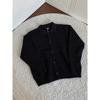 Men's Loose Fit Solid Color Retro Knit Cardigan Sweater Jacket