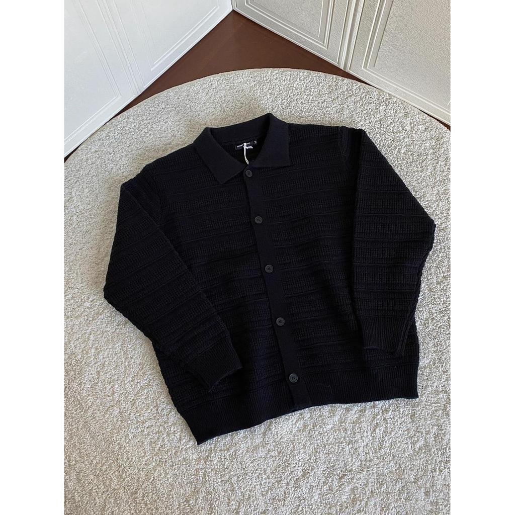 Men's Loose Fit Solid Color Retro Knit Cardigan Sweater Jacket