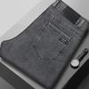 Men's Slim Jeans Korean Fashion Elastic Straight Casual Denim Pants Comfortable Work Male Spring Autumn Trousers Black Gray