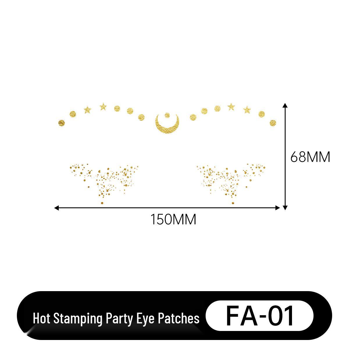 Eco-friendly Temporary Face & Tattoo Stickers: Silver Glitter, Waterproof & Sweatproof for Parties 150x68 MM