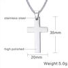 60cm Length Mens Cross Pendant Necklace Stainless Steel Link Chain Necklace Statement Jewelry