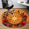 1PC Wicca Moon Phase Office Round Area Rug, Indoor Mat Suitable For Office, Under Office Chairs Bedroom Living Room Home Decor, Room DecoT1223076