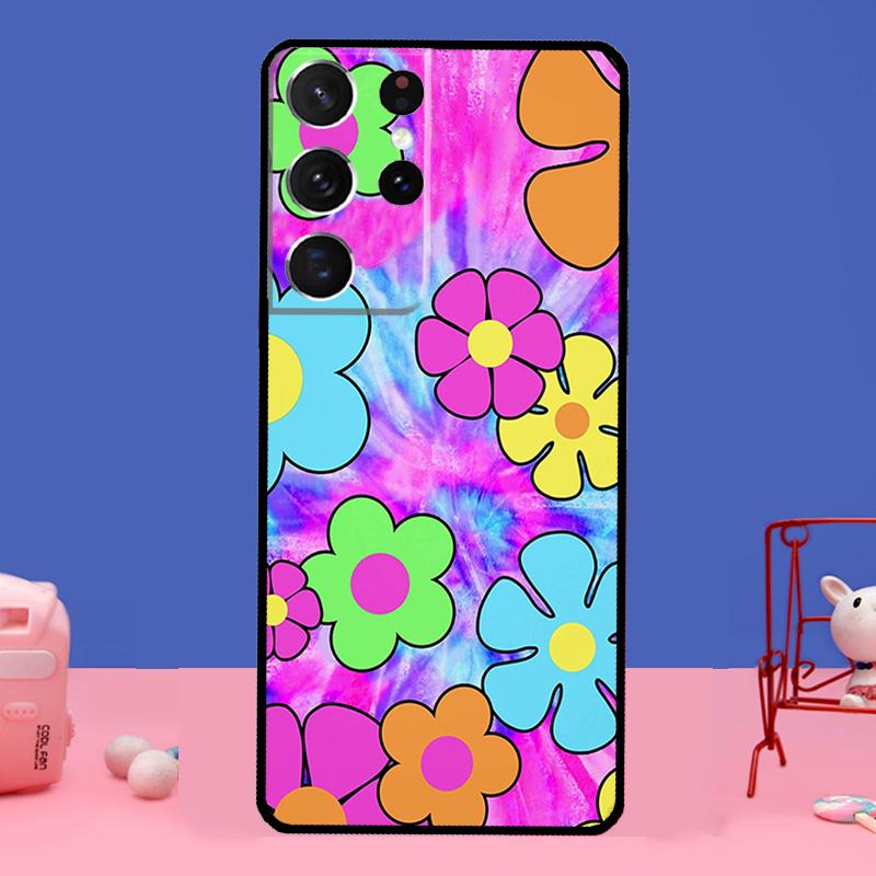 Groovy Blumen Hippie Böhmisch Floral Retro Für Samsung Galaxy S20 FE S21 S22 Ultra Note 20 Ultra S9 S10 Note 10 Plus Hülle Cover