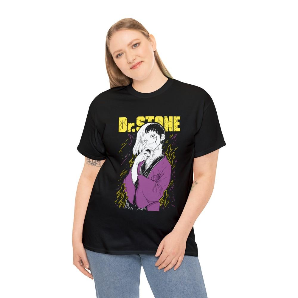 Gen Asagiri Tshirt Drstone Ryusui Senku Asagiri Seiyuu Black Shirt Soft Tee S