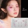 Blue Star Diamond Face Stickers: Adhesive Rhinestone Designs for Tear Eye Makeup, Perfect for Music Festivals.