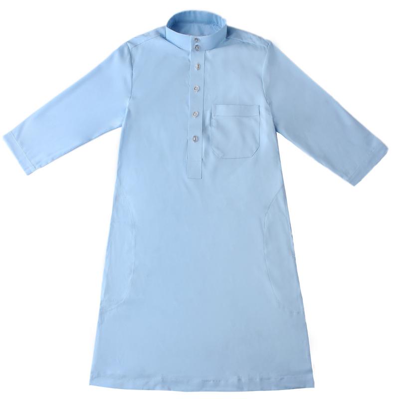 Muslim Kids Boys Saudská Arabská Thobe Robe Top Kalhoty Kaftan Arab islámské oblečení