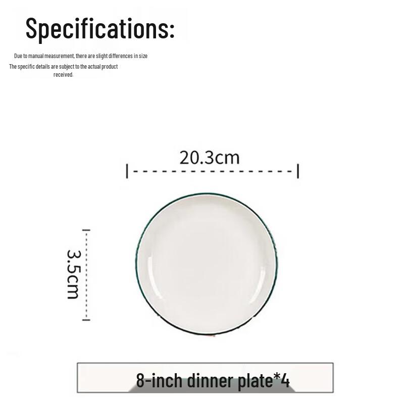 

Nordic Underglaze Ceramic Dinner Plate