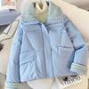 Coat for Women Thickened Plush Winter Windbreaker Oversize Waterproof Casual Zipper Down Jacket