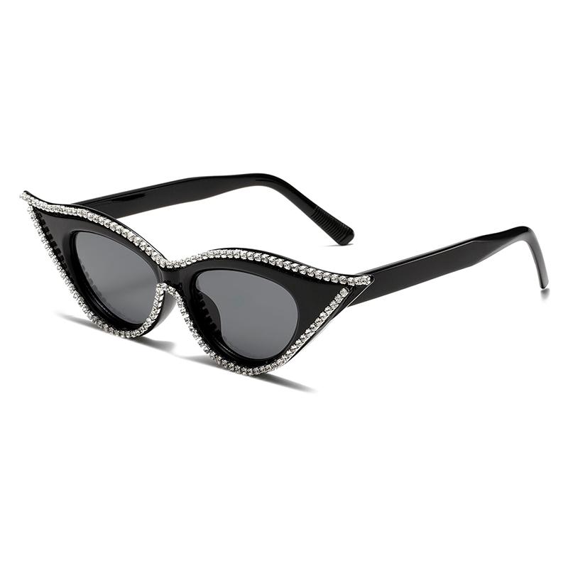 KAMMPT Cat Eye Women Sunglasses with Rhinestones New in Fashion Outdoor Shades Trendy Stylish Vintage Brand Design Sun Glasses