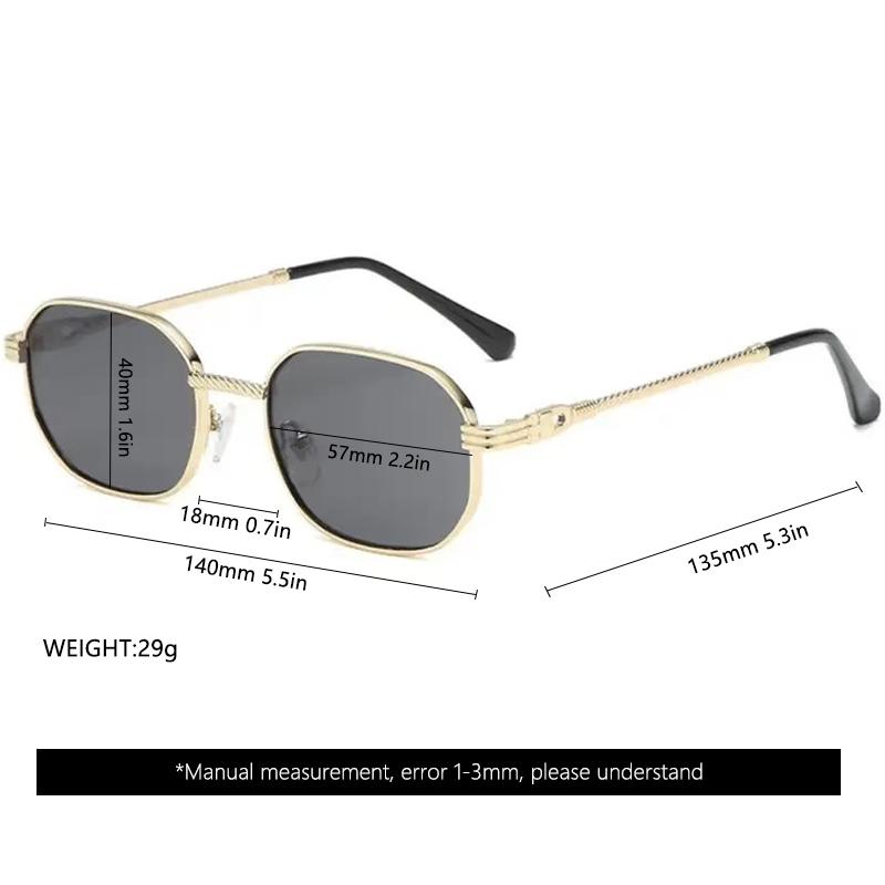 New Retro Small Square Frame Sunglasses Men And Women Trendy Metal Sunglasses Fashion Sunglasses