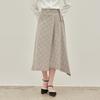 Hiikeu Glen Check Flared Skirt_Brown